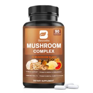 BEWORHTS 90pcs Mushroom Capsules for Health